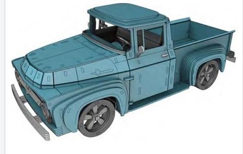 Ford F100 Truck - Puzzle - Laser Cutting