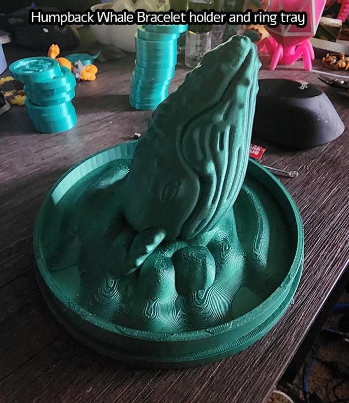 Humpback whale Bracelet holder and ring tray 