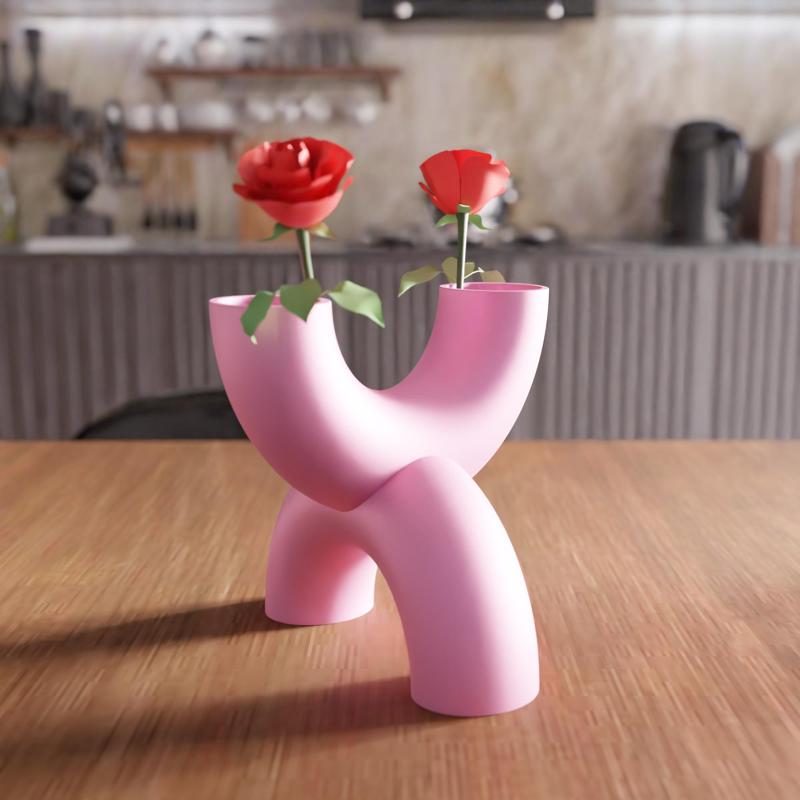 3D Torus Vase STL File - 042