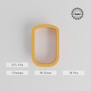 Cookie & Fondant Shape Cutter Set, Drinkware Design, 18 Sizes, Perfect for Clay, Beverage Glass Style STL