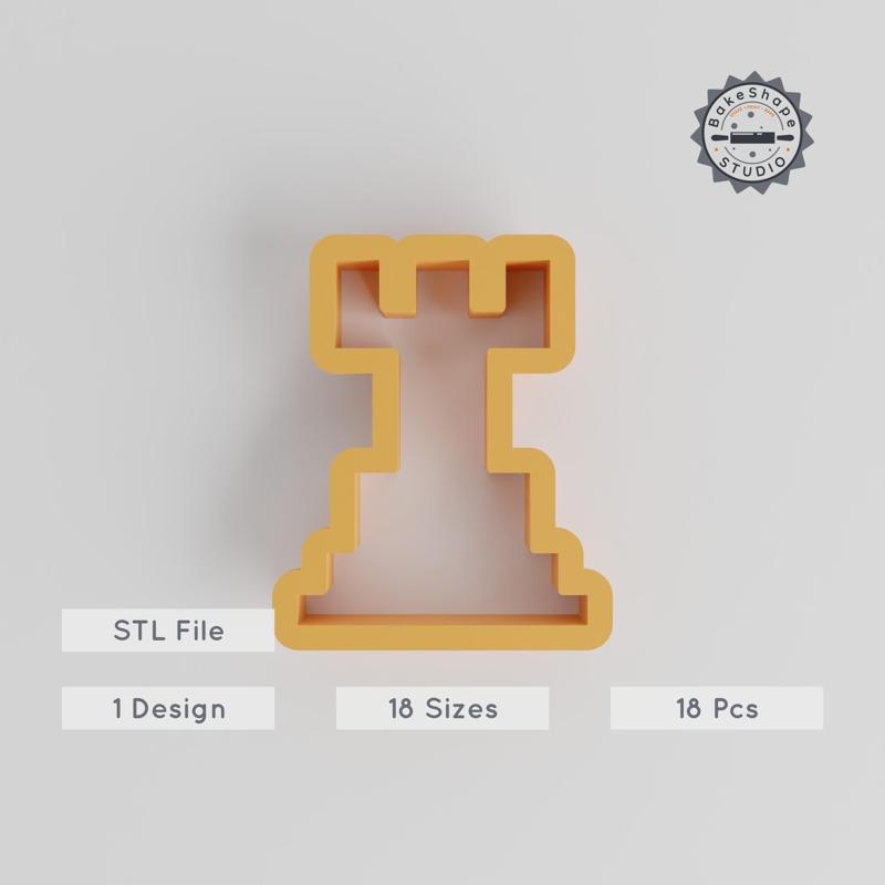 Chess Shape Cutter Set, 18 Pieces, Sizes 0.75"-5.00", Perfect for Cookies, Fondant & Clay