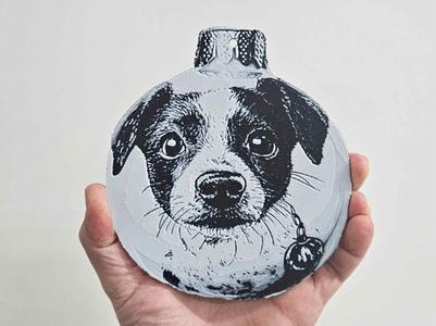 Jack Russell Terrier christmas bauble / ornament 