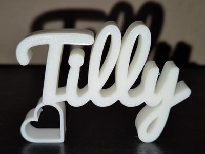 Tilly Name Sign Display Decor
