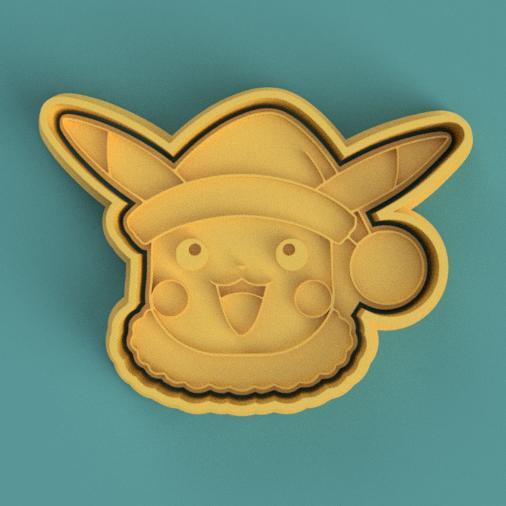 CORTANTE + ESTAMPA PIKACHU NAVIDAD / PIKACHU CHRISTMAS CUTTER + STAMP