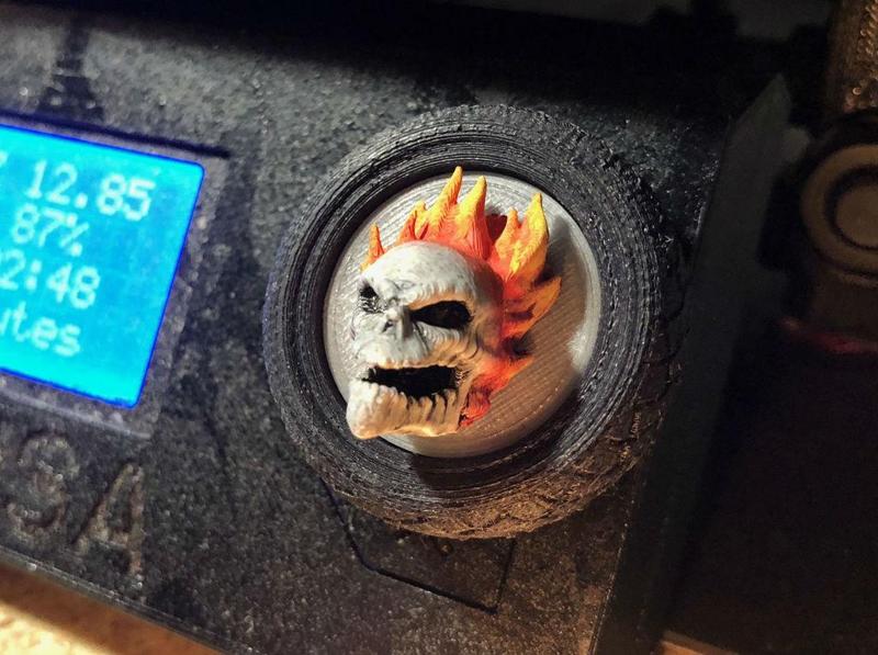 Prusa Knobs - Motorcycle Wheel - Ghost Rider