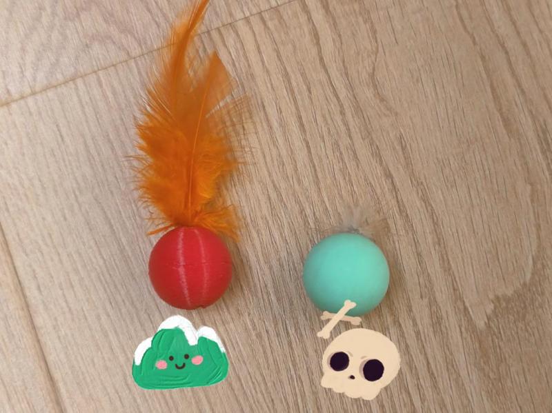 Replaceable Feather Pet Stress Ball