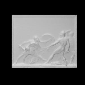 Socrates saves Alcibiades in the battle of Potidea