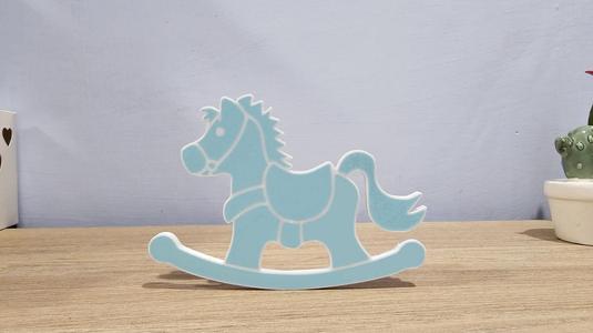 Multicolor rocking horse decoration