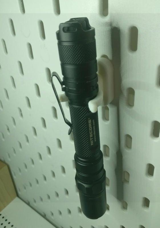 Torch Holder for IKEA Skadis Pegboard