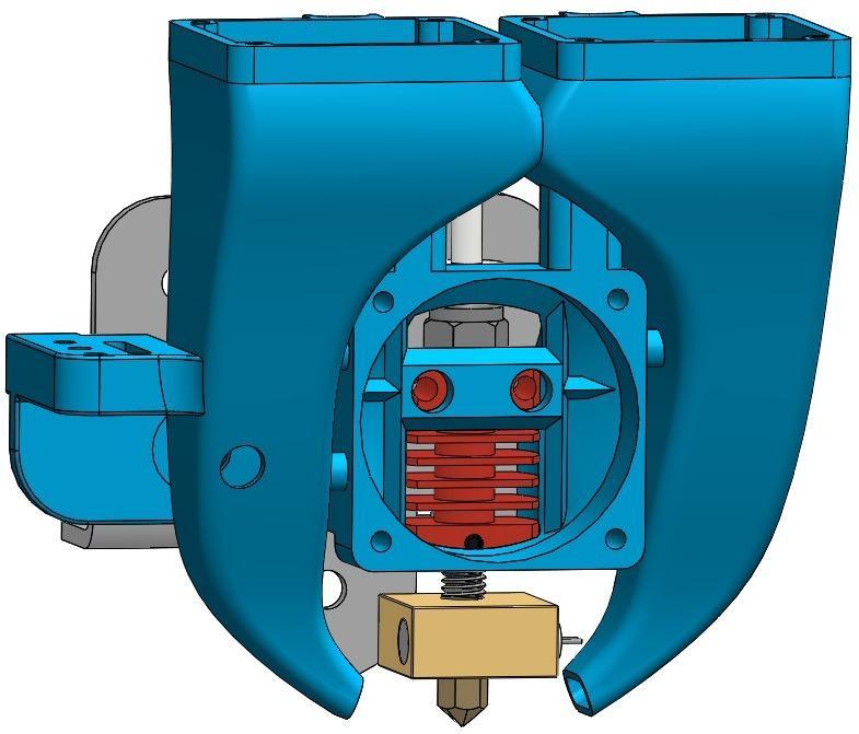 CR-10 Fang for 40x40x20mm Fan Cooler With Dual Cooling Fans and BLTouch Mount