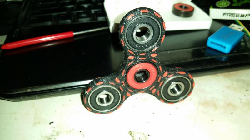 Dual Color Fidget Spinner with Nubs