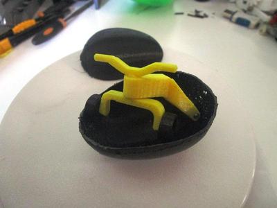 Easter egg with Try cycle toy inside the egg