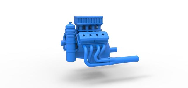 Diecast engine V8 for Sprint car Scale 1:25