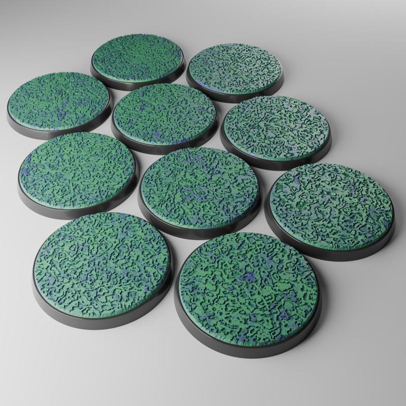 10x 50mm base with alienworld surface (+toppers)
