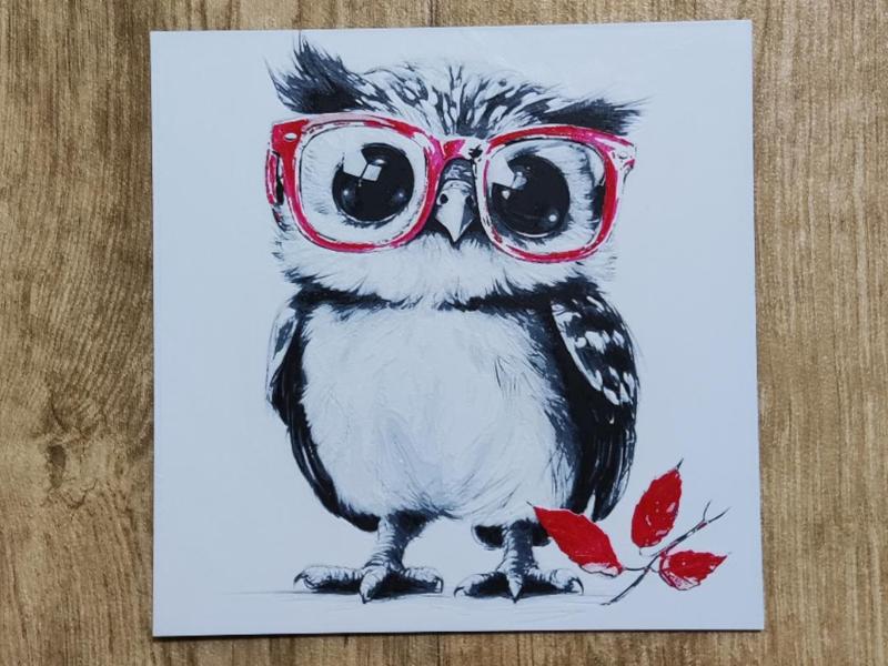 Owl with red goggles - hueforge