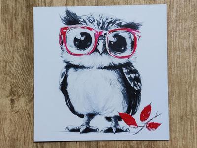 Owl with red goggles - hueforge