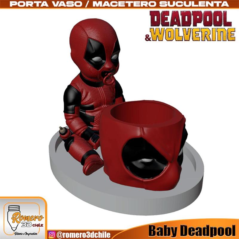 Cup Holder / Succulent Planter Baby Deadpool