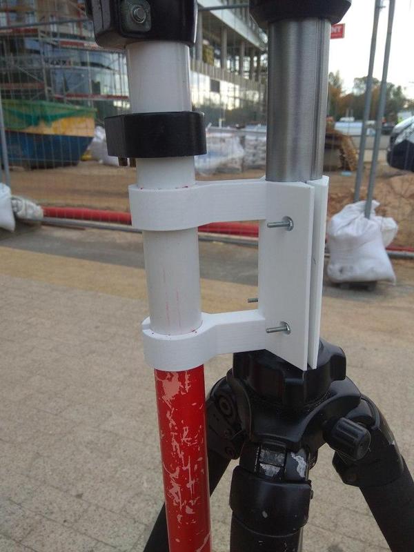 Survey pole adapter for tripod