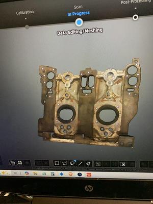 13B RX7 6 port (non turbo) intake and exhaust flange scan