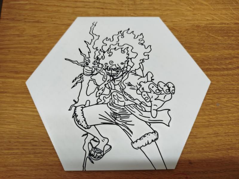 One Piece Hueforge Hexagon Ruffy Gear5