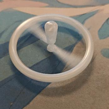 Exclamation Mark Gyro—Spins for an extended time, monochrome version requires only 5g of filament, multicolor 15g