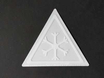 Freezing temperatures warning sign