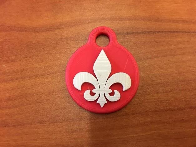 Fleur de Lis Keychain