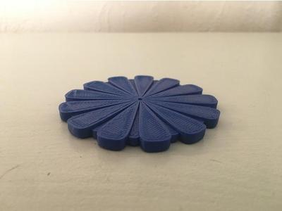 Flower design drinks coaster