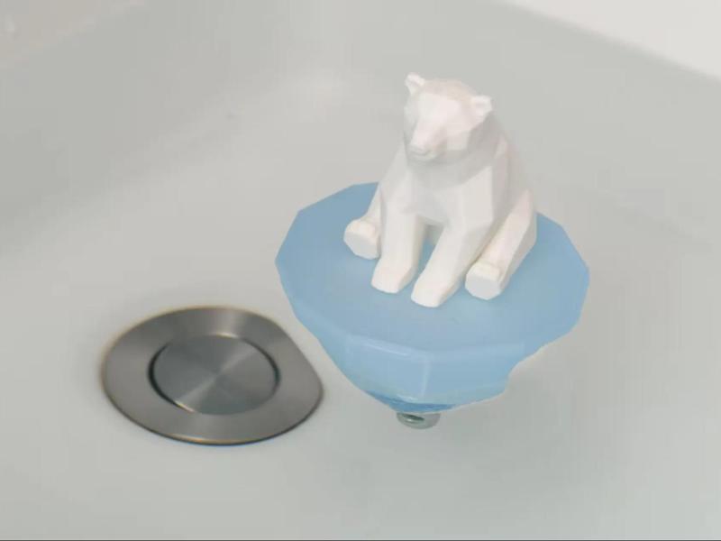 【Wandering Polar Bear】Bathtub Toy & Eco-Friendly Bag Charm
