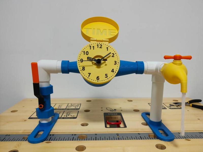 Water Meter Clock (Time Flies Like Water)