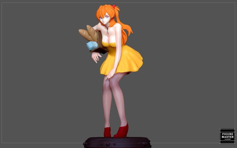 ASUKA LANGLEY CASUAL DRESS EVANGELION ANIME CUTE SEXY GIRL CHARACTER