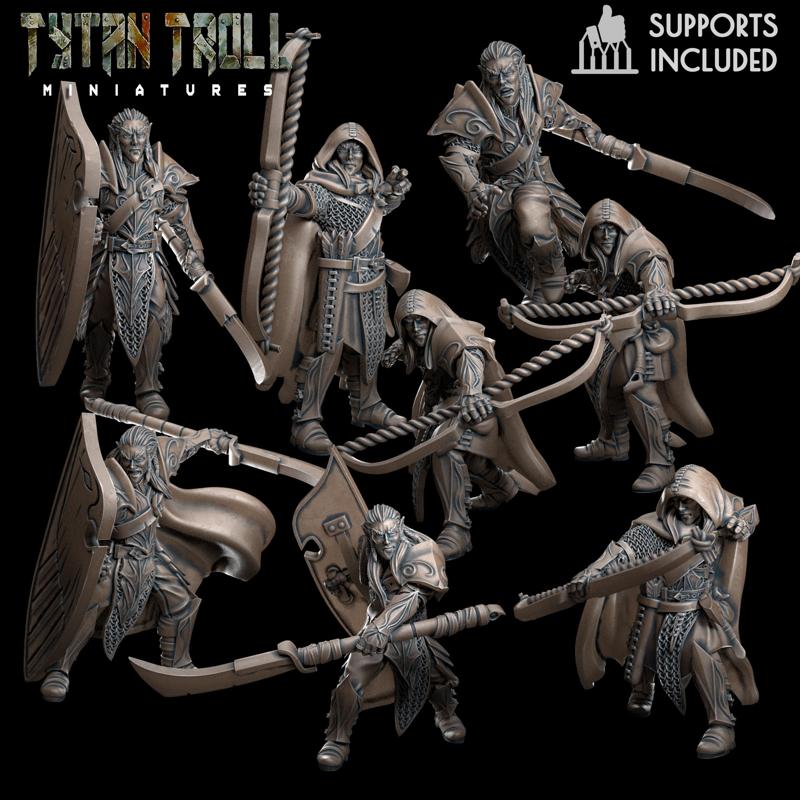 Elves Archer and Infantry Pack- [Pre-Supported]