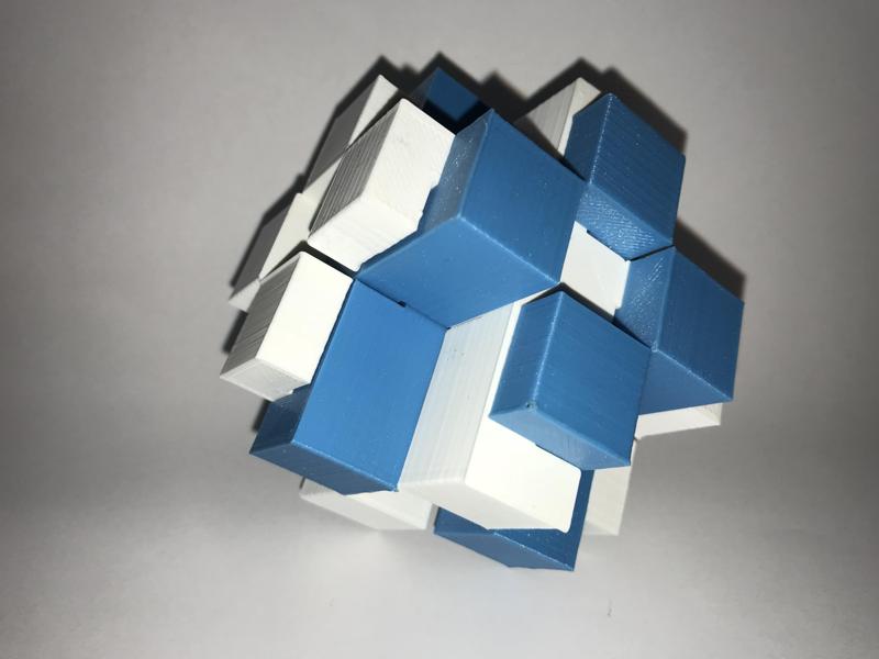 12-pieces interlocking burr puzzle