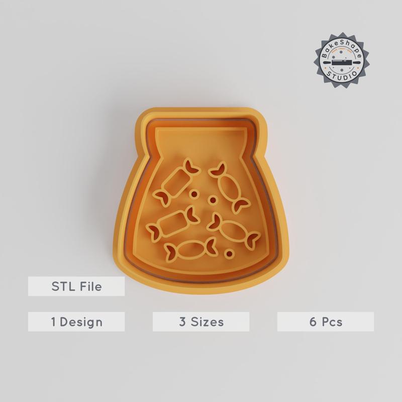 Trick or Treating Halloween Cookie Cutter & Stamp Set, Perfect for Cookies & Fondant, Includes 6 Pieces in S/M/L Sizes PRODUCT_4363