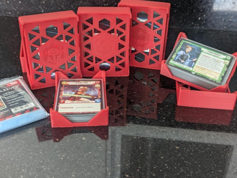 Box sleeved cards with StartWars symbols