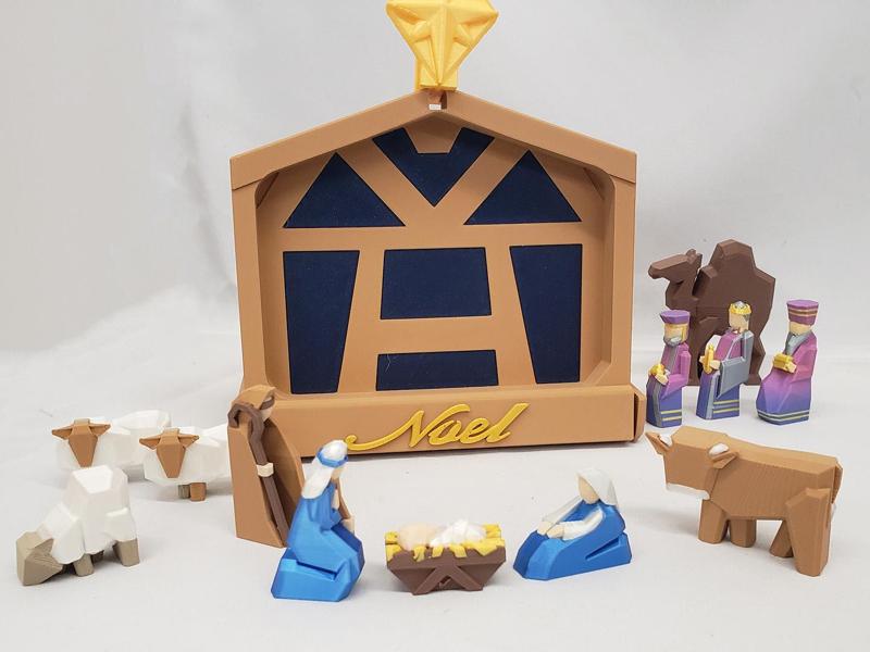Pocket Nativity Puzzle - Low Poly Design