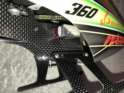 Skid mount for Compass Warp360 RC Helicopter
