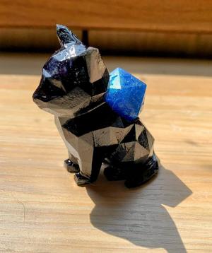 Low Poly Cat D20 Dice Stand Dice Guardian