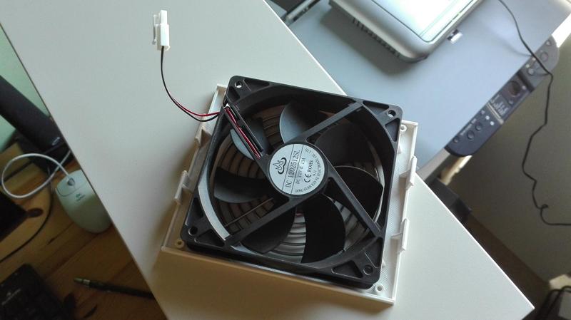 Tapa frontal PC para ventilador 120x120