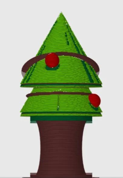 Whimsical Christmas Tree Fridge Magnet