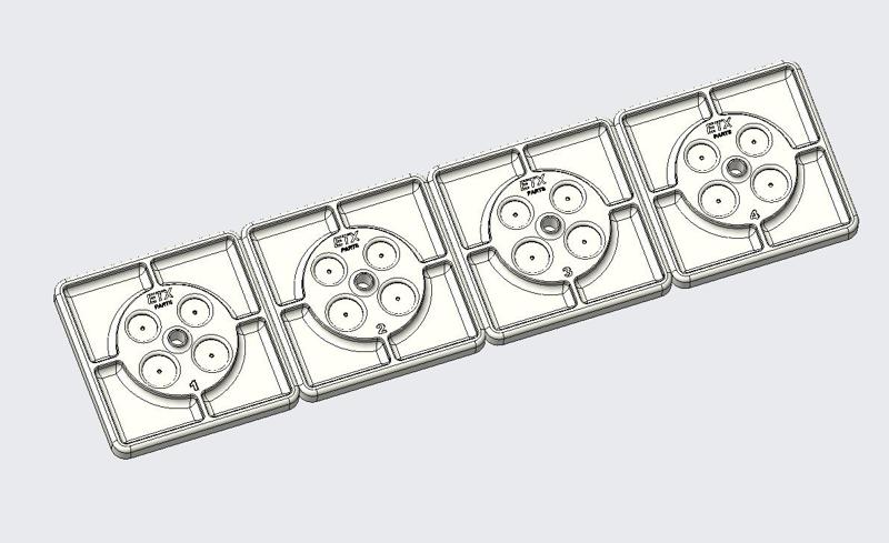Four-cylinder engine valve plate