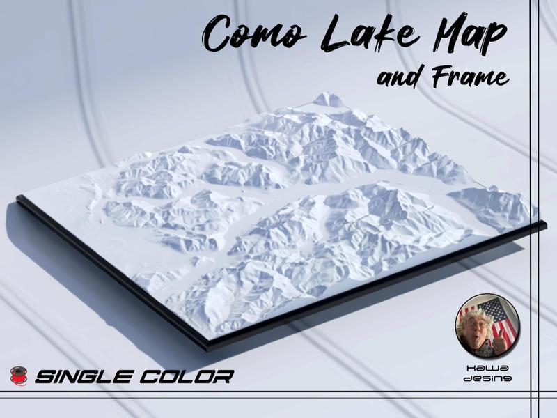 Como Lake Topographic Map (Itay)