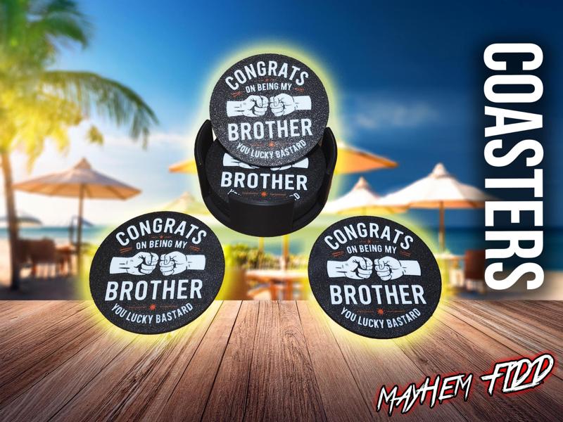 Coaster Set - Congrats On Being My Brother