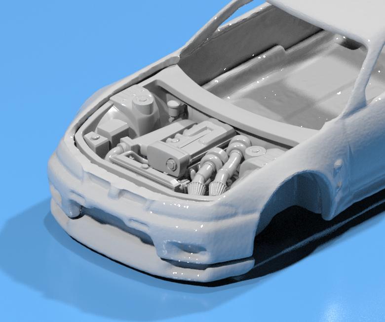 Engine Bay with RB26 Engine for Hot Wheels GTR33