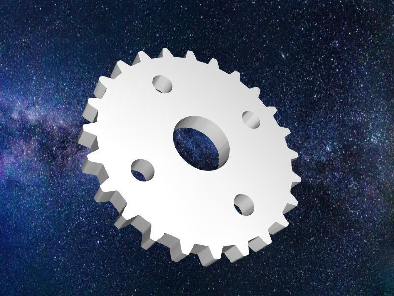 Mechanical Gear 12 - Part for engines, clocks, robots, electric motors, bicycles, trains for 3D Printing