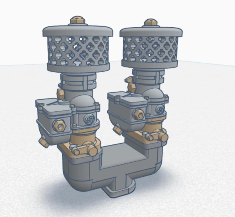 1/25 VIntage Stromberg Carburetor Set