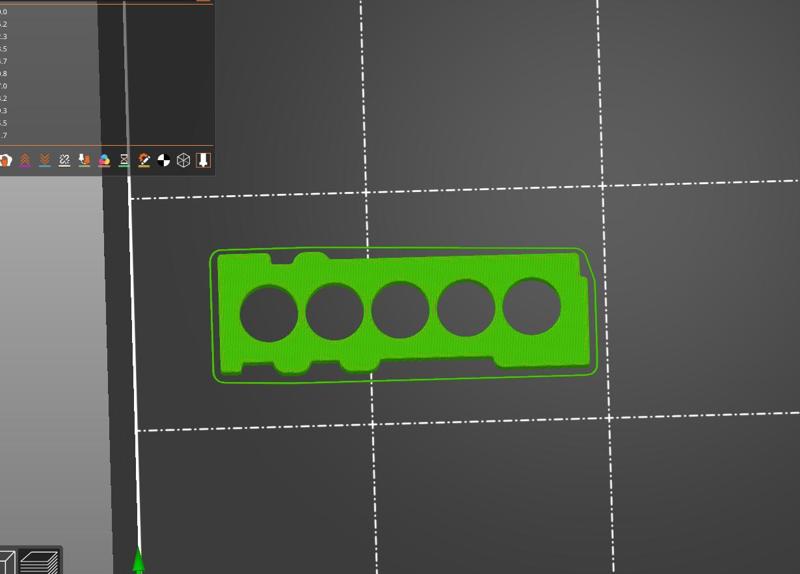 5 cylinder engine keychain