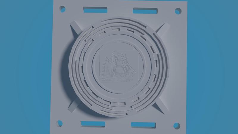 3D Manhole cover model