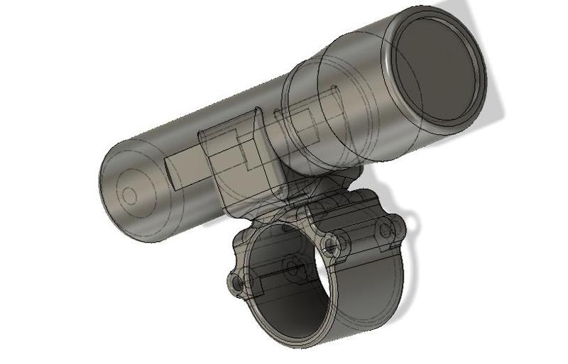 Bicycle Handlebar holder for LedLenser T7 torch