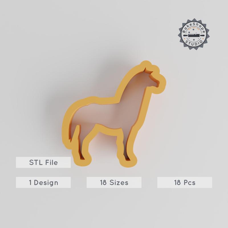 Horse Shape Cutter Set, 18 Sizes for Cookies, Fondant & Clay, Animal & Equine Design PRODUCT_137